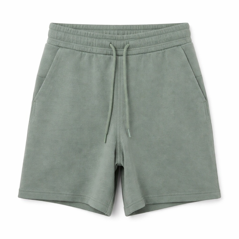 Lululemon Loungeful High-Rise 7" Shorts Sage Green Fleece Womens Size 6